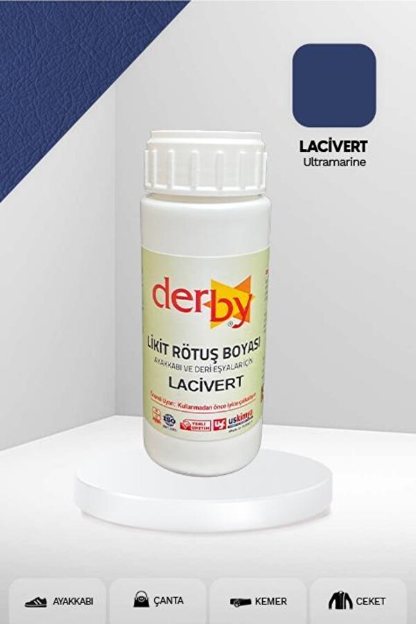 Deri Ayakkabı ve Eşyalar Için Örtücü Yoğun Rötuş Boyası 100 Ml - Lacivert