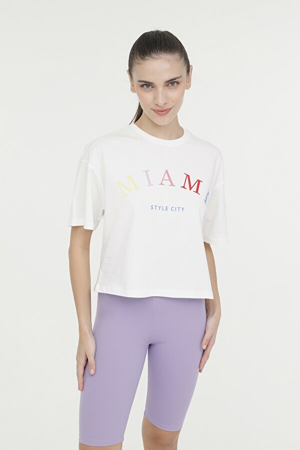WL MARIANNE 11SSK102 4FX Beyaz Kadın Kısa Kol T-Shirt
