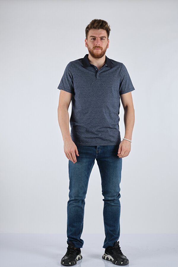 Polo Yaka Koyu Mavi Erkek T-Shirt 1102494