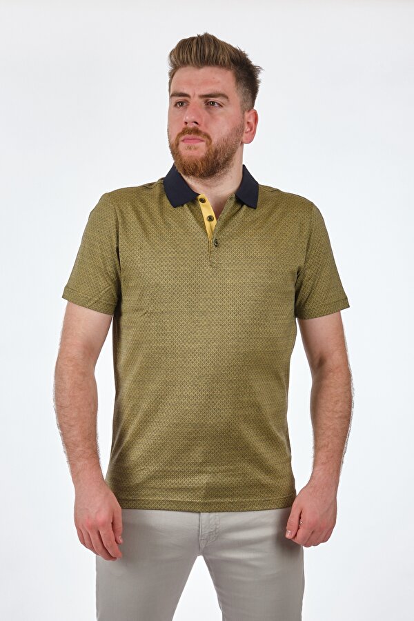Polo Yaka Zeytin Erkek T-Shirt 1102494