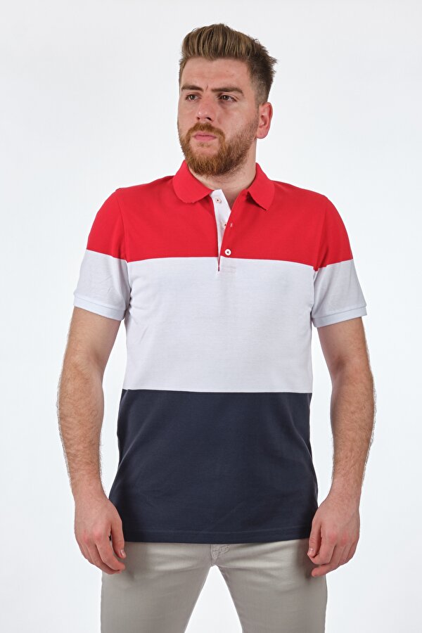 Desen Polo Yaka Kırmızı Erkek T-Shirt 2119813