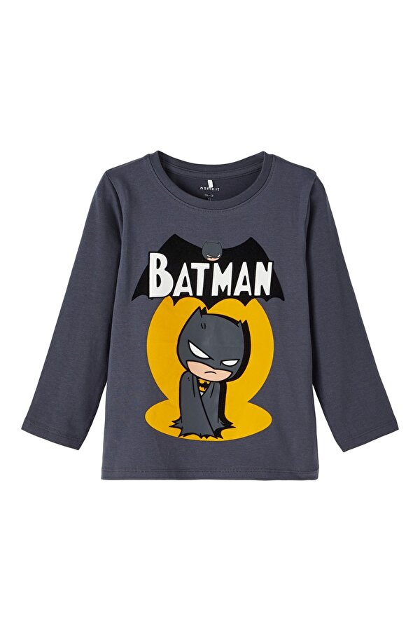 Bisiklet Yaka Baskılı Antrasit Erkek Çocuk Sweatshirt 13221192