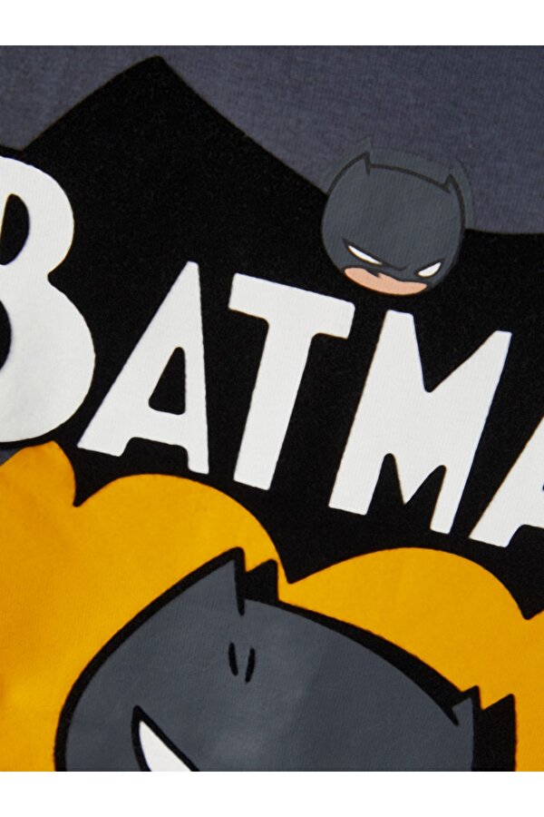 Bisiklet Yaka Baskılı Antrasit Erkek Çocuk Sweatshirt 13221192