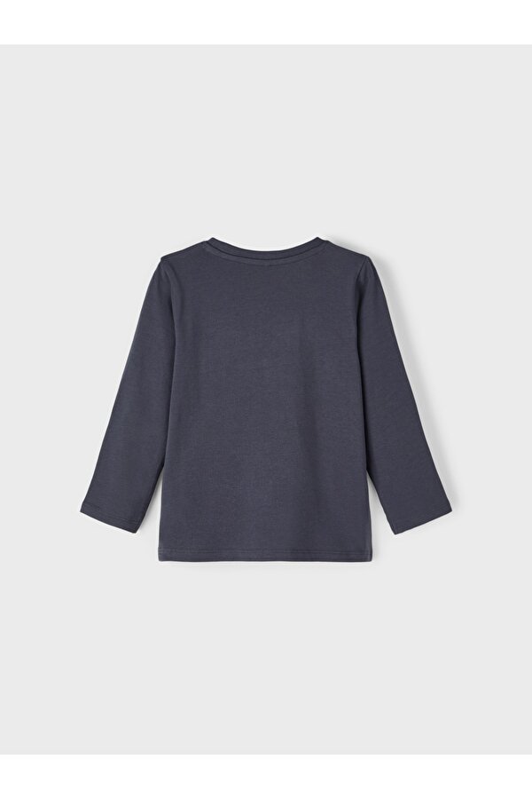 Bisiklet Yaka Baskılı Antrasit Erkek Çocuk Sweatshirt 13221192