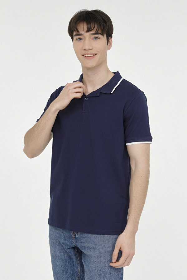 MB 12BS108 4FX Lacivert Erkek Kısa Kol T-Shirt