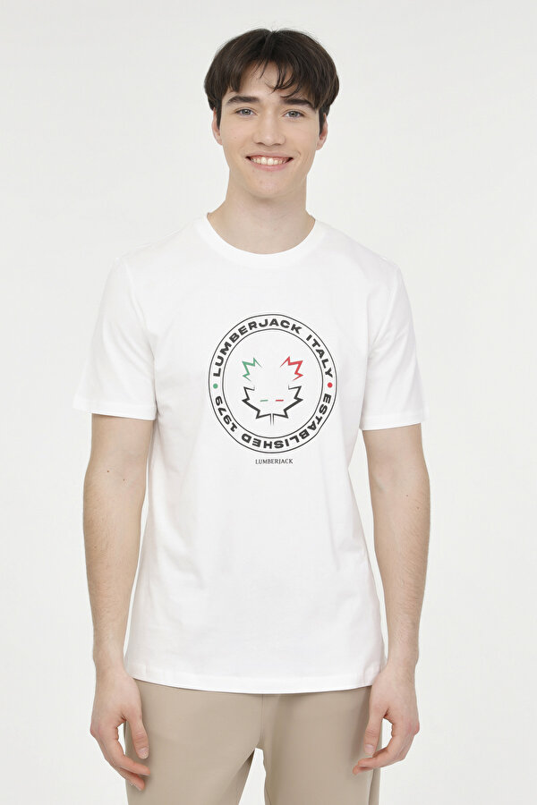 ML RENATO 11ITL1030 4FX Beyaz Erkek Kısa Kol T-Shirt