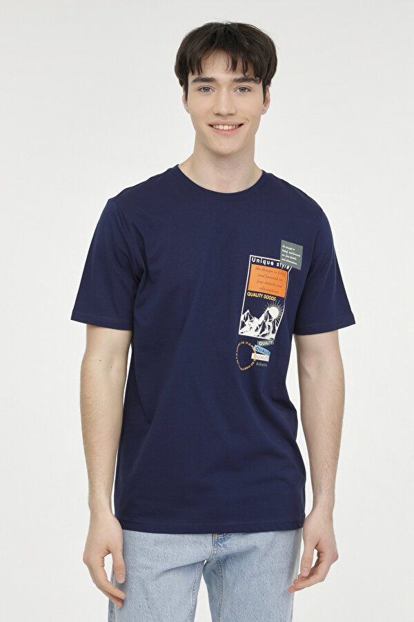ML KAYDEN 11OD-145 4FX Lacivert Erkek Kısa Kol T-Shirt