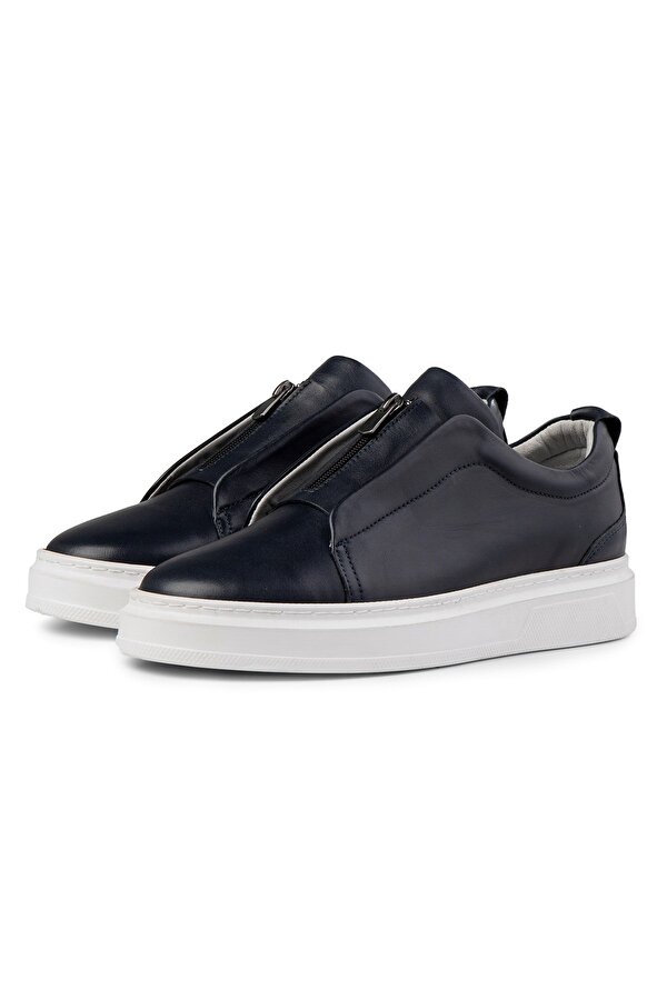 Ventu Erkek Hakiki Deri Sneaker, Fermuarlı Sneaker, Hakiki Deri Sneaker, Erkek Sneaker