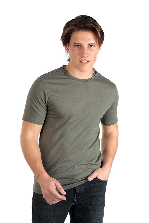 Erkek Gael O Yaka T-Shirt 242015 Haki