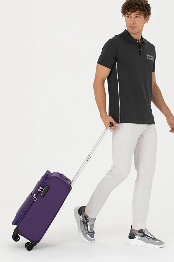 4200 KÜÇÜK BOY Ultra Light Hafif Lüx Kumaş Tekerlekli Valiz MOR