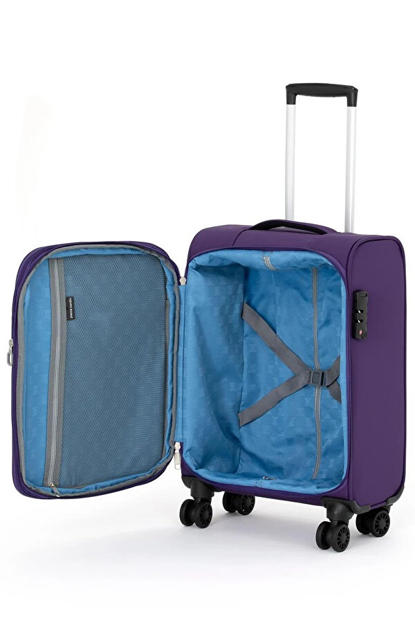 4200 KÜÇÜK BOY Ultra Light Hafif Lüx Kumaş Tekerlekli Valiz MOR