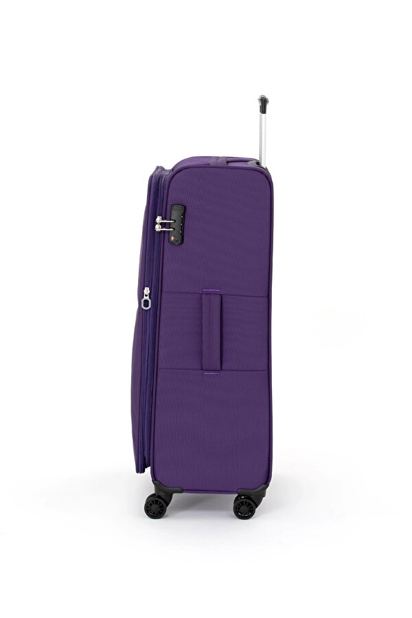 4200 BÜYÜK BOY Ultra Light Hafif Lüx Kumaş Tekerlekli Valiz MOR