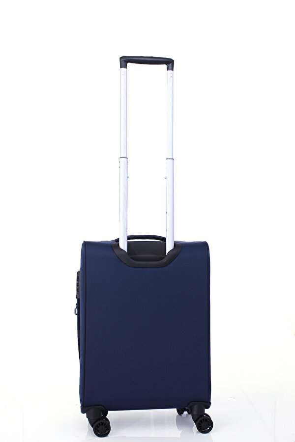 4200 KÜÇÜK BOY Ultra Light Hafif Lüx Kumaş Tekerlekli Valiz LACİVERT