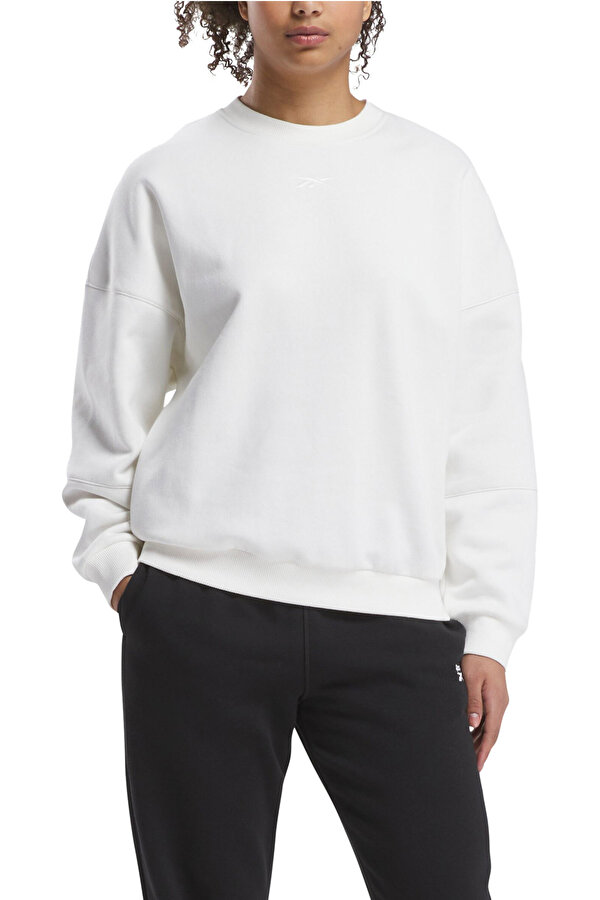 LUX OVERSIZED CREW Ekru Kadın Sweatshirt