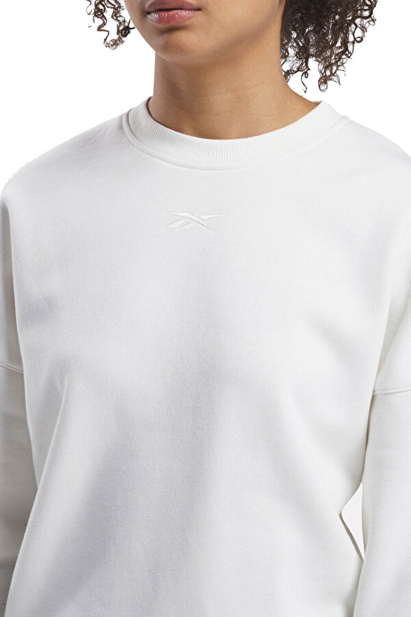 LUX OVERSIZED CREW ECRU Woman Sweatshirt