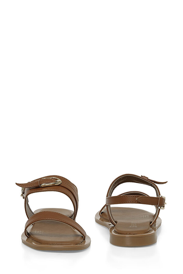 24S-059 4FX Taba Kadın Düz Sandalet