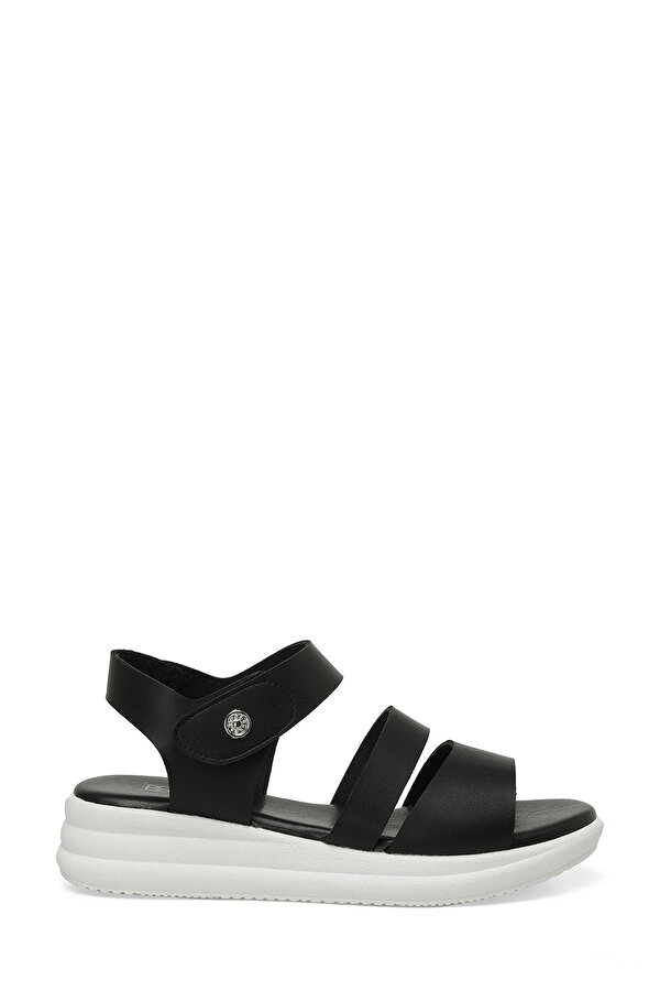 24S-069 4FX Siyah Kadın Dolgu Topuk Sandalet