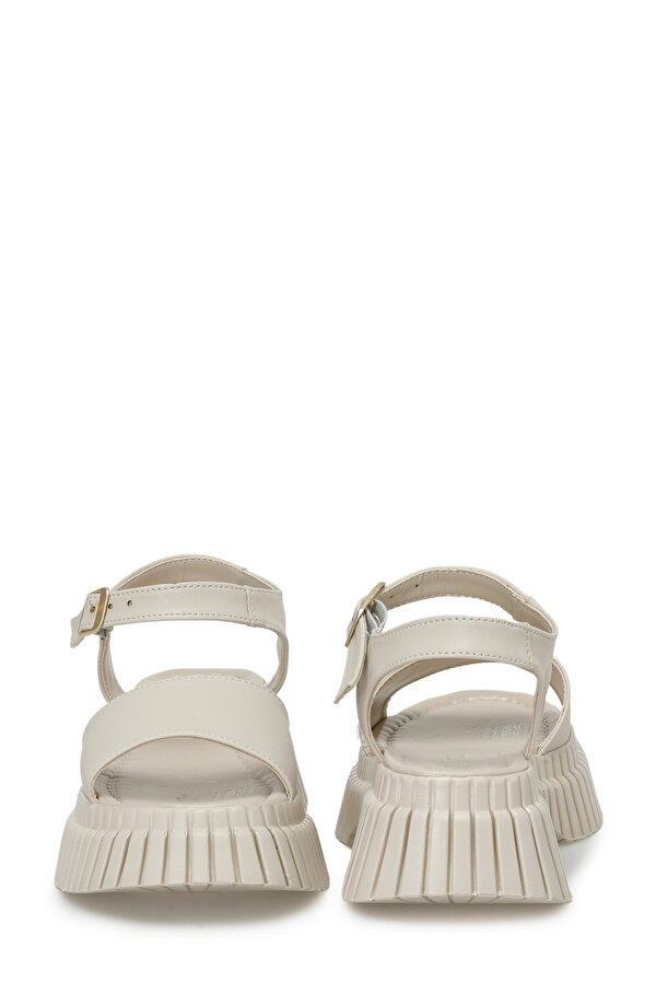 ELENA 4FX Bej Kadın Kalın Taban Sandalet