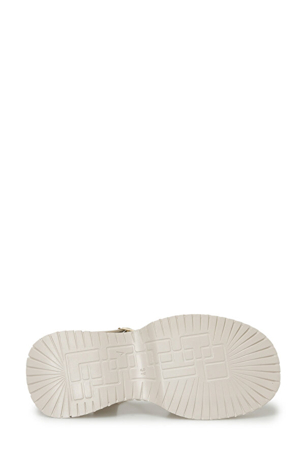 ELENA 4FX Bej Kadın Kalın Taban Sandalet