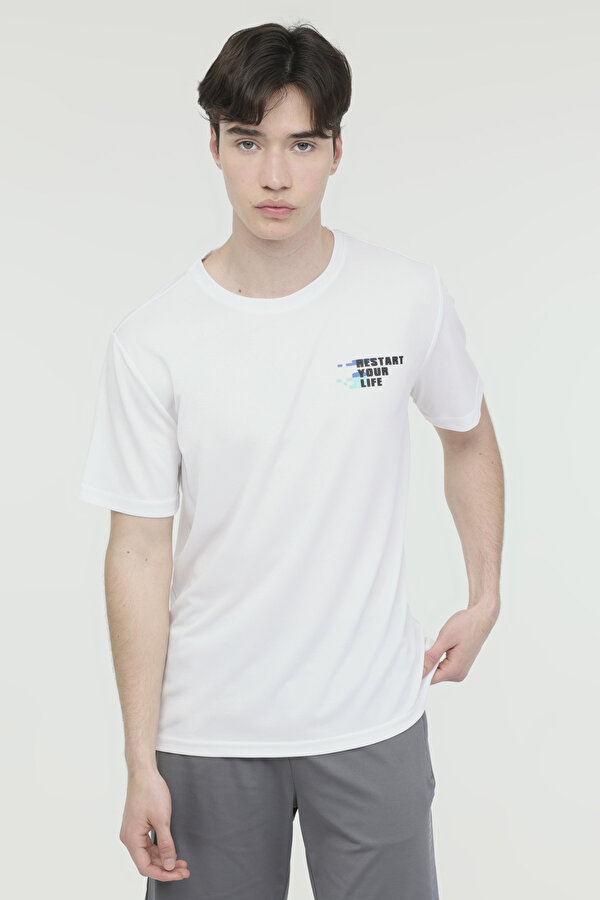 ML BERG 11PRF-240 4FX Beyaz Erkek Kısa Kol T-Shirt
