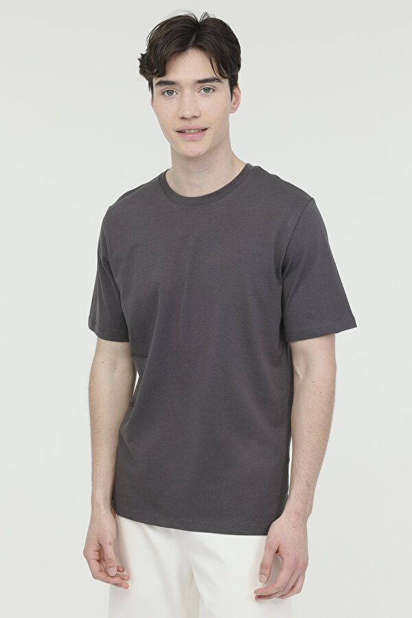 JJEORGANIC BASIC TEE SS O Gri Erkek Kısa Kol T-Shirt