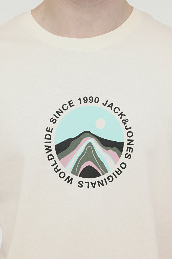 JORLAFAYETTE TEE SS CREW Bej Erkek Kısa Kol T-Shirt