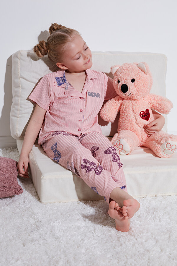 Kız Çocuk Pijama Takımı 6576001 AÇIK PEMBE