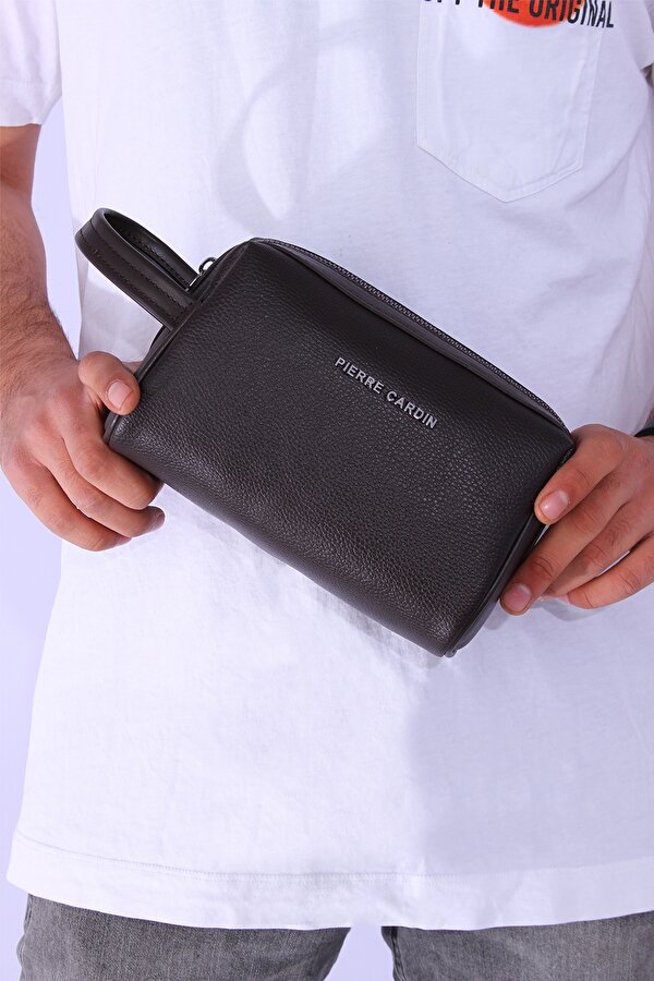 01pc002001 Erkek El Çantası El Pörtföyü Clutch Çanta KAHVERENGİ