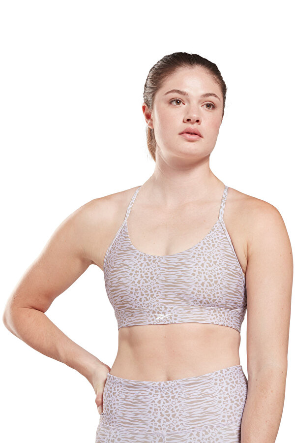 Reebok Lux Strappy Bra Aop Белый 005 Женщина Топ