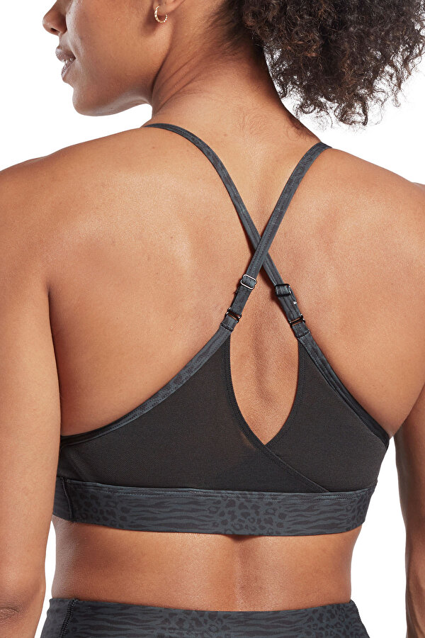 Reebok Lux Strappy Bra Aop Черный Женщина Топ