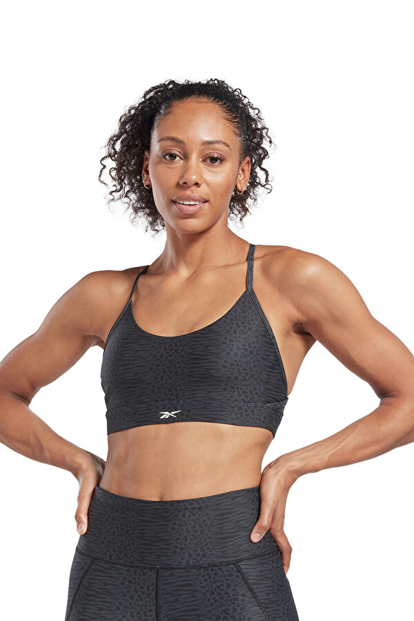 Reebok Lux Strappy Bra Aop Черный Женщина Топ