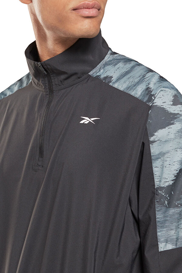 Reebok Train Camo 1/4 Zip Черный Мужчина Толстовка На Молнии