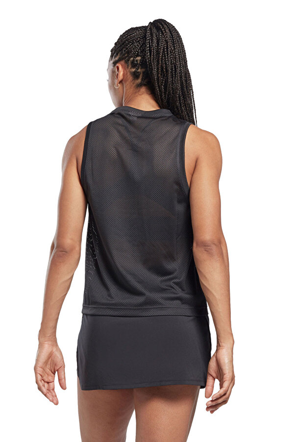 Reebok Wor Mesh Jersey Черный Женщина Майка