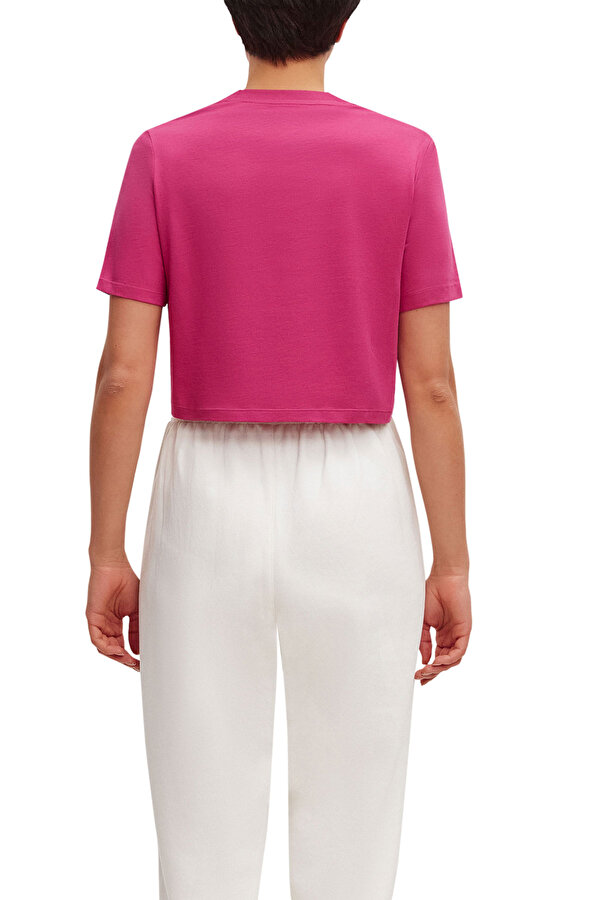 RI BL CROP TEE FUCHSIA Woman 054