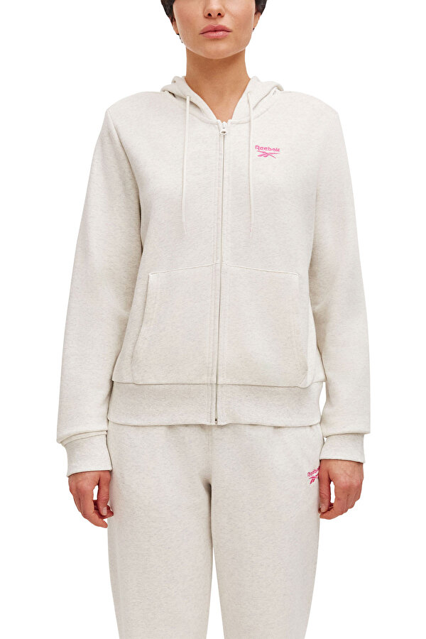 Reebok Ri Sl French Terry Fz Экрю 002 Женщина Толстовка На Молнии