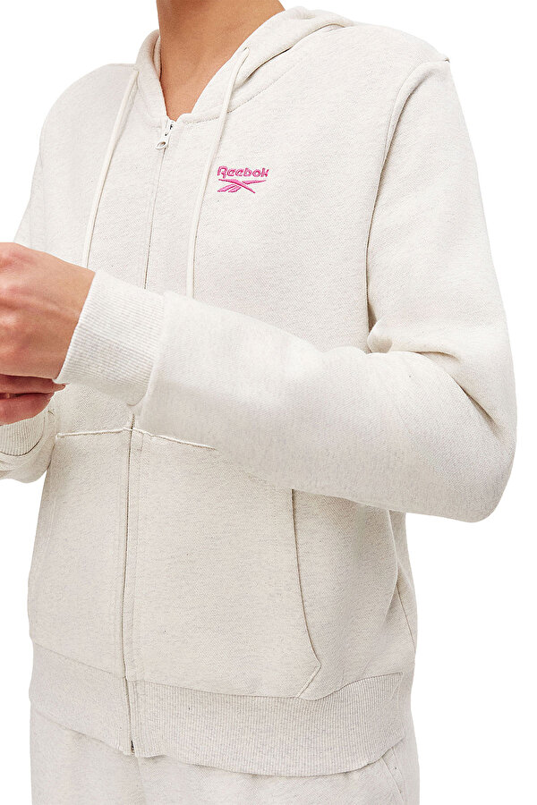 Reebok Ri Sl French Terry Fz Экрю 002 Женщина Толстовка На Молнии