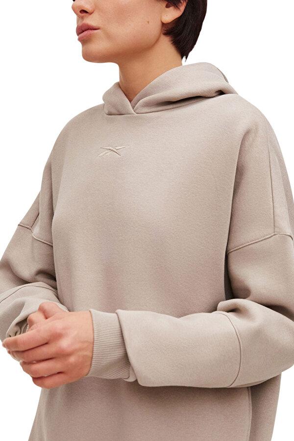 LUX OVERSIZED HOODIE STONE Woman 449