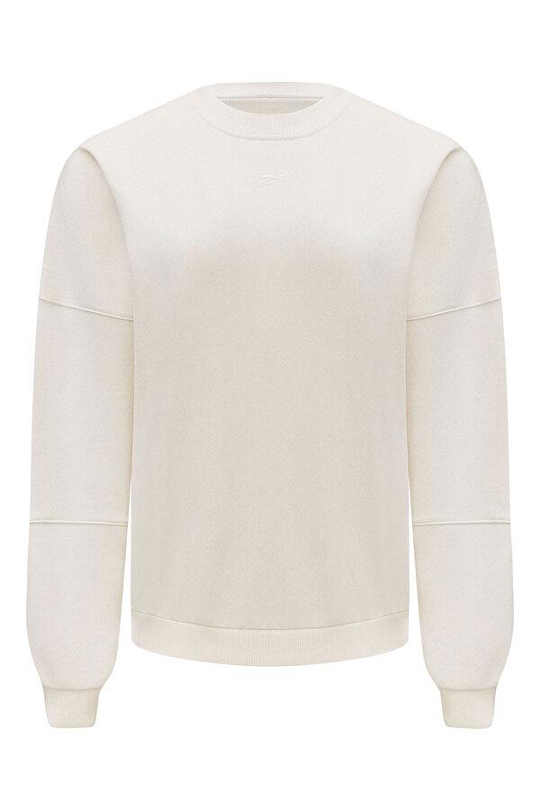 LUX OVERSIZED CREW ECRU Woman Sweatshirt
