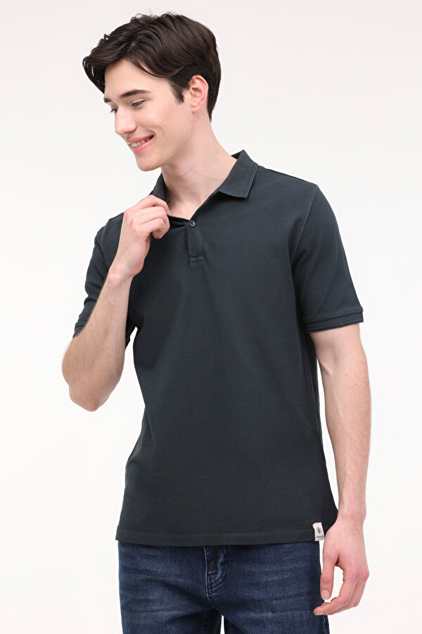 M-BS20 BSC POLO T-SH 4FX Antrasit Erkek Kısa Kol T-Shirt