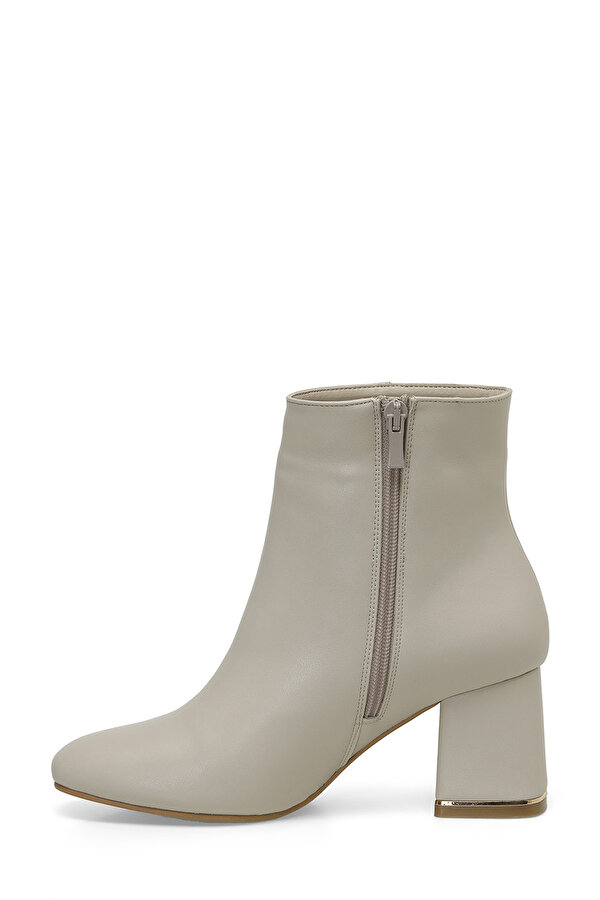 21K-256 4PR Bej Kadın Topuklu Bot