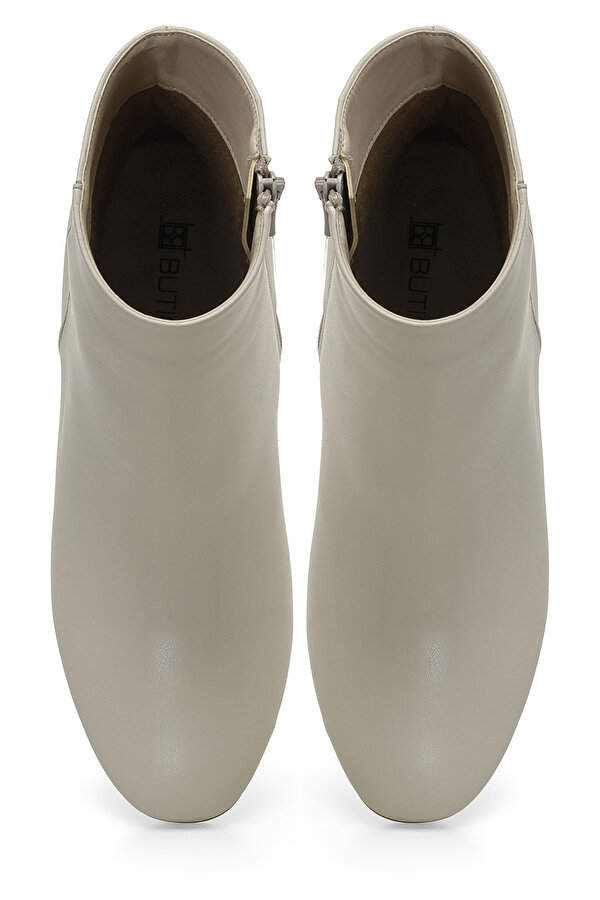 21K-256 4PR Bej Kadın Topuklu Bot