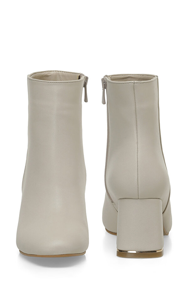 21K-256 4PR Bej Kadın Topuklu Bot