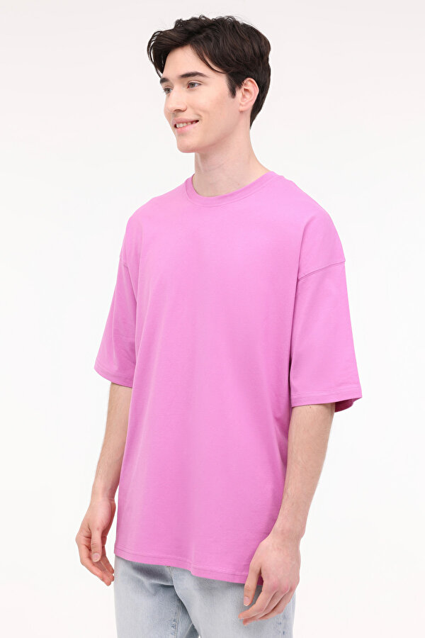 JORGRAND OVERSIZE TEE SS Mor Erkek Kısa Kol T-Shirt