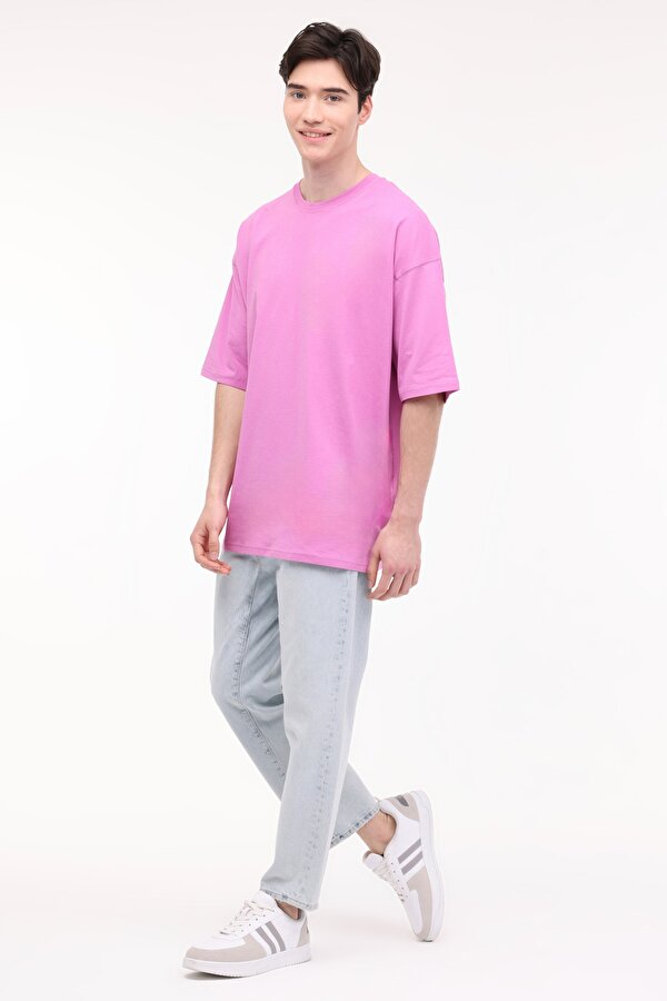 JORGRAND OVERSIZE TEE SS Mor Erkek Kısa Kol T-Shirt
