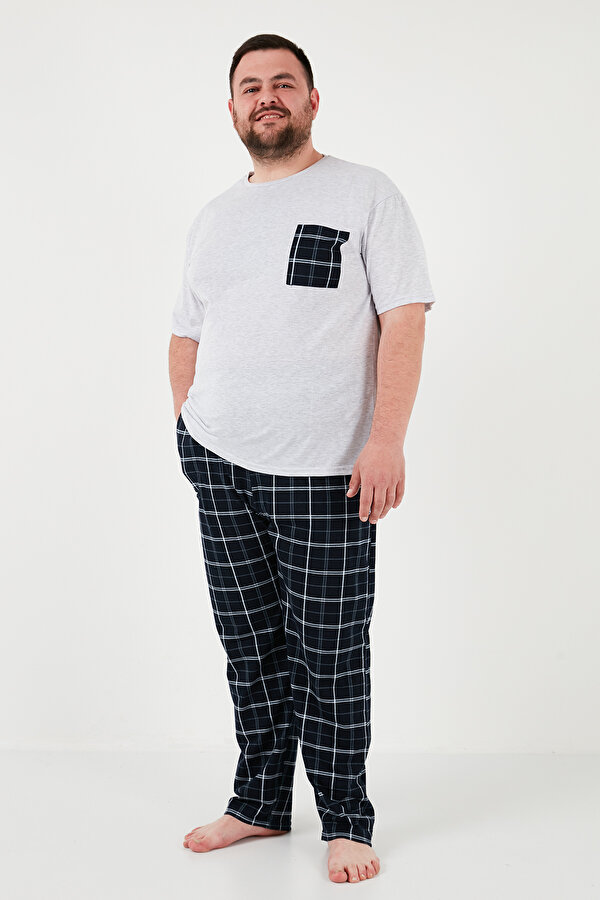 Erkek Pijama Takımı 6572002B GRİ MELANJ
