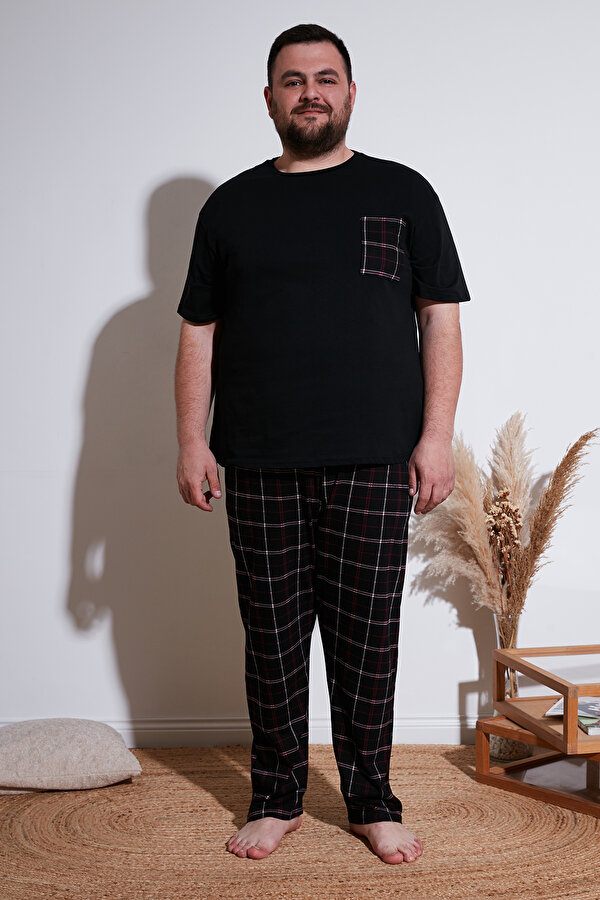 Erkek Pijama Takımı 6572002B SİYAH