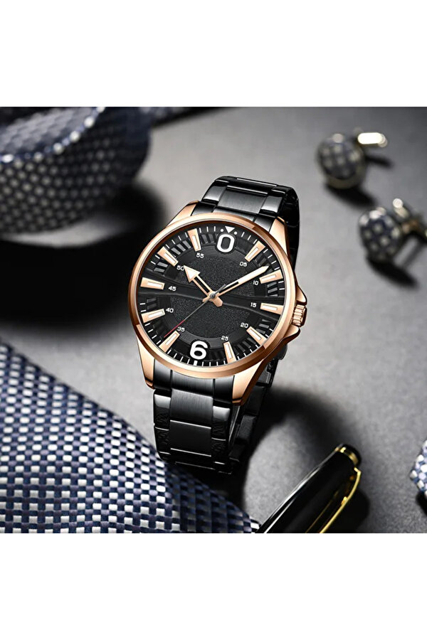 Metal Kordon Analog Siyah Erkek Kol Saati ST2936AGS01
