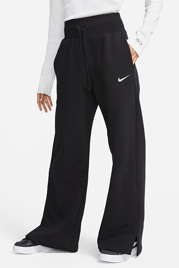 W NSW PHNX FLC HR PANT WI Siyah Kadın Eşofman Altı