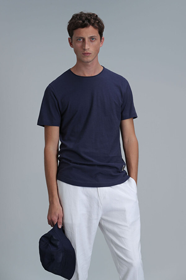 Erkek Junya Basic T-Shirt 111020203 Açık Lacivert