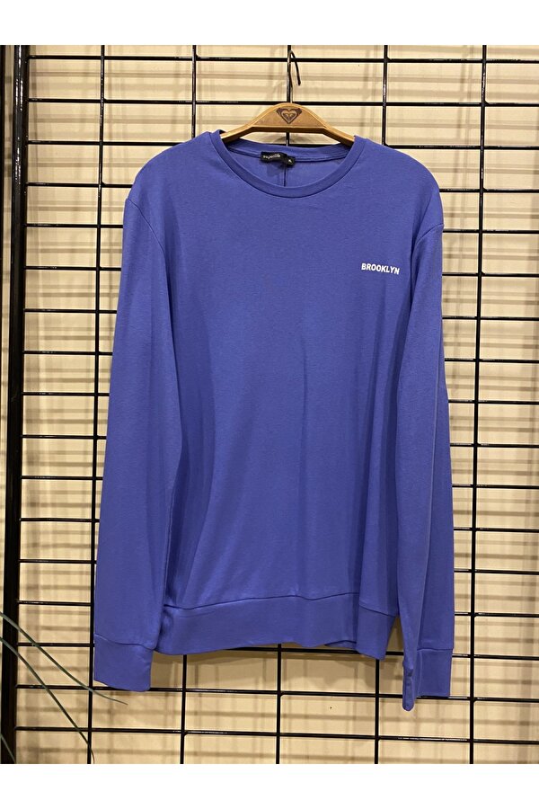 Bisiklet Yaka Uzun Kollu Dar Kalıp İnce  Erkek Sweatshirt SPR2019K18